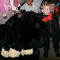 Oct 30, 2006: Rantula the Tarantula poses with the guests of an apartment complex Halloween party.